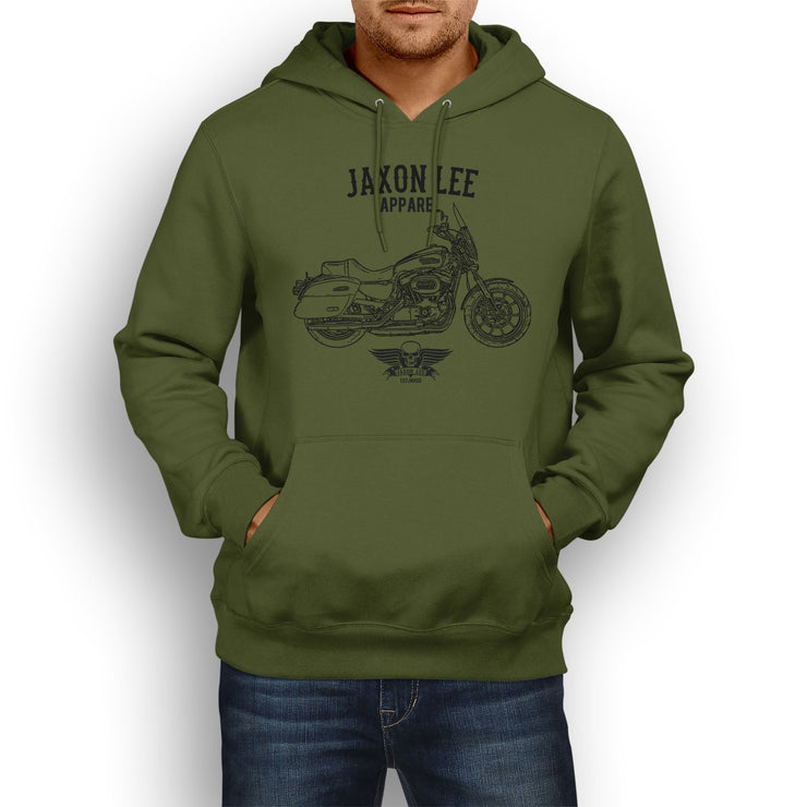 Jaxon Lee Art Hood aimed at fans of Harley Davidson SuperLow 1200T Motorbike