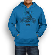 Jaxon Lee Harley Davidson Iron 883 inspired Motorcycle Art Hoody - Jaxon lee
