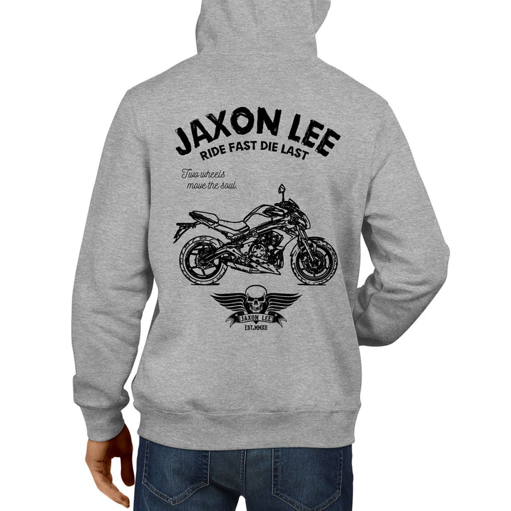 JL Ride Illustration For A Kawasaki ER6N Motorbike Fan Hoodie