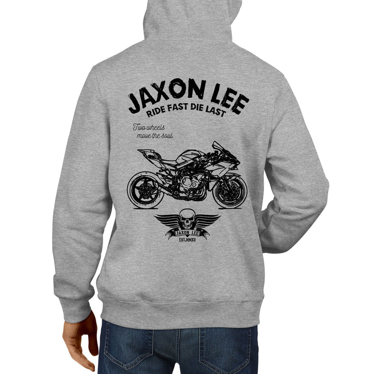 JL Ride Illustration For A Kawasaki Ninja H2R Motorbike Fan Hoodie