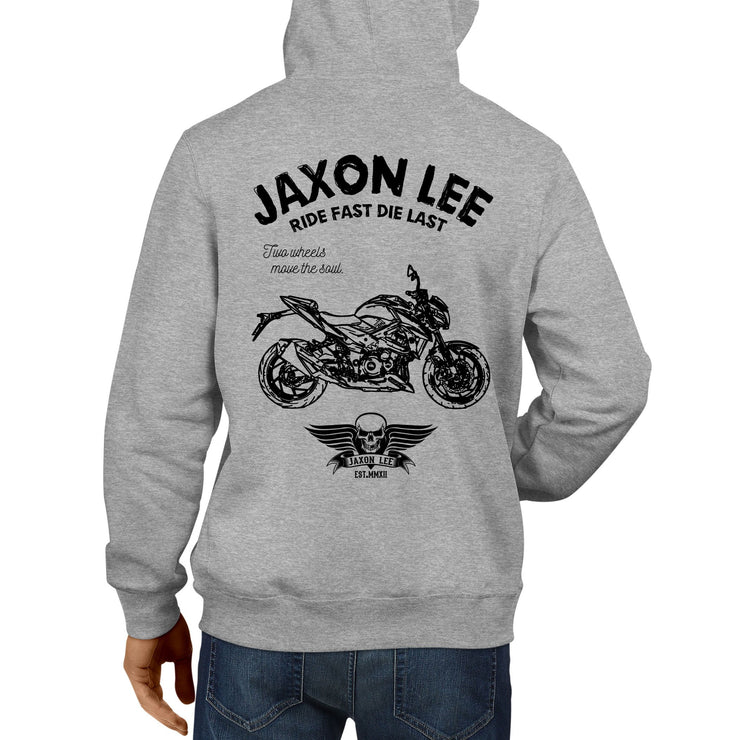 JL Ride Illustration For A Suzuki GSX S750 2018 Motorbike Fan Hoodie