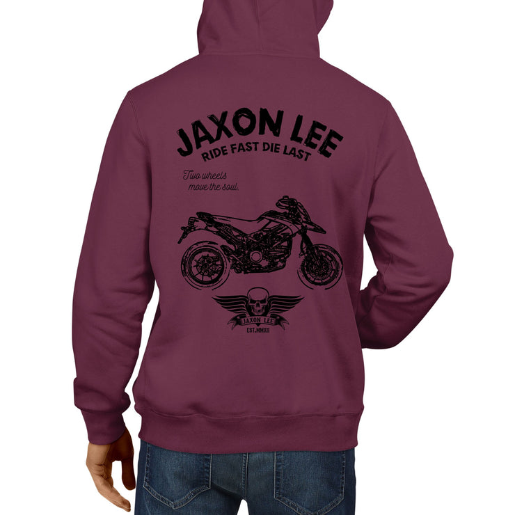 JL Ride Illustration For A Ducati Hypermotard 1100 EVO SP Corse Edition Motorbike Fan Hoodie