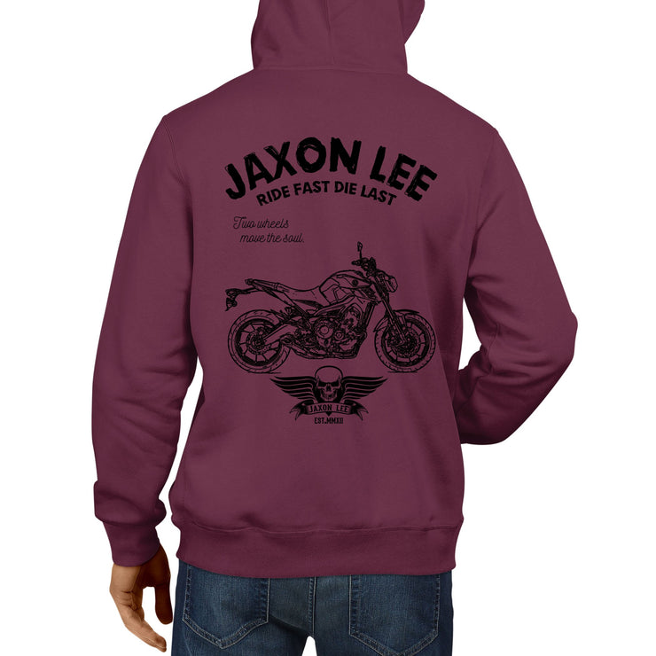 JL Ride Illustration For A Yamaha MT09 Motorbike Fan Hoodie