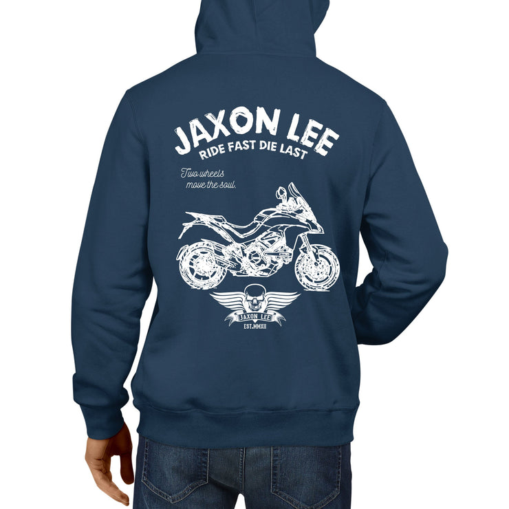 JL Ride Illustration For A Ducati Multistrada 1200S Motorbike Fan Hoodie