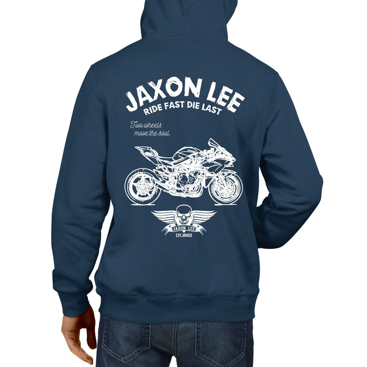 JL Ride Illustration For A Kawasaki Ninja H2R Motorbike Fan Hoodie