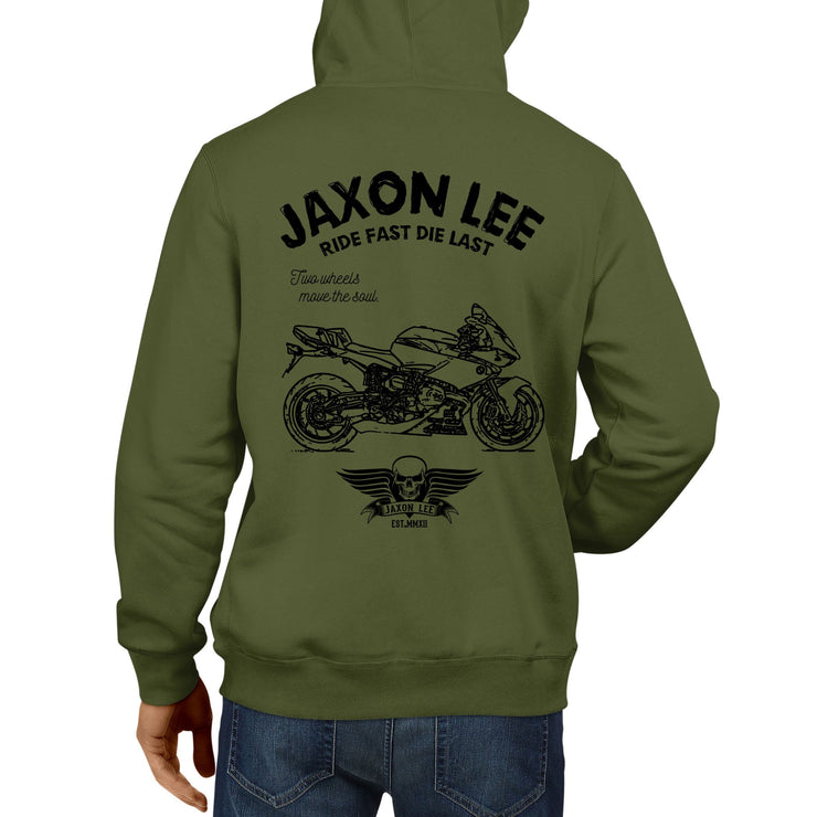 JL Ride Illustration For A BMW HP2 Sport Motorbike Fan Hoodie