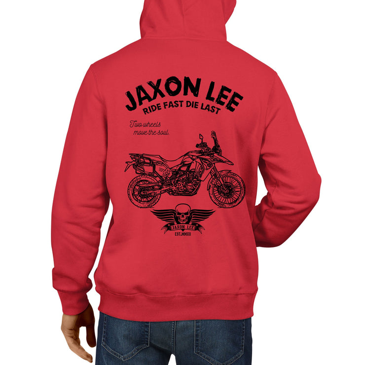 JL Ride Illustration For A BMW F800GS Adventure Motorbike Fan Hoodie