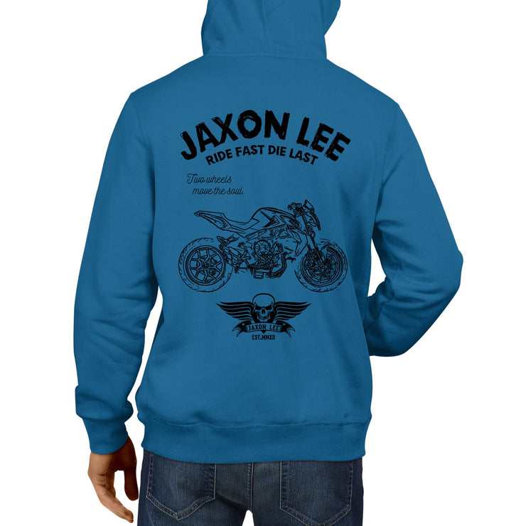 JL Ride Illustration For A MV Agusta Brutale 800 2014 Motorbike Fan Hoodie