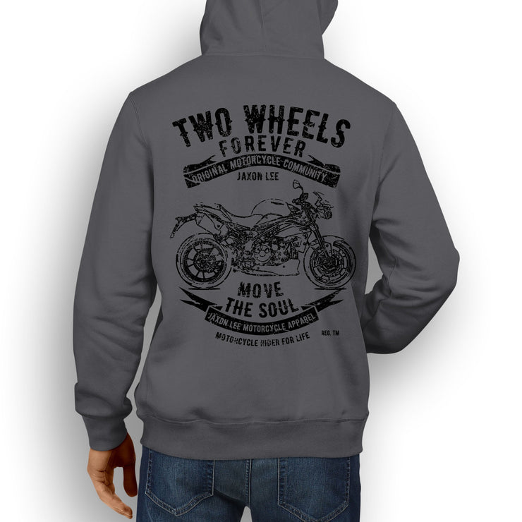 JL Soul Illustration For A Triumph Speed Triple R Motorbike Fan Hoodie