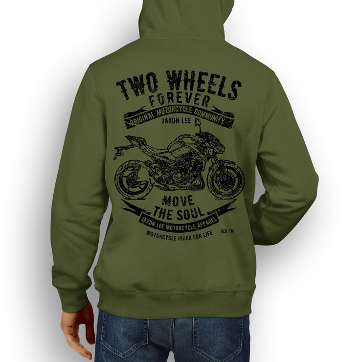 JL Soul Illustration For A Kawasaki Z900 Motorbike Fan Hoodie