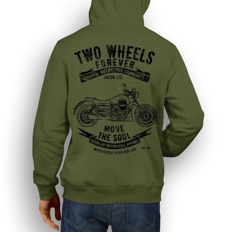 JL Soul Illustration For A Moto Guzzi Audace Motorbike Fan Hoodie