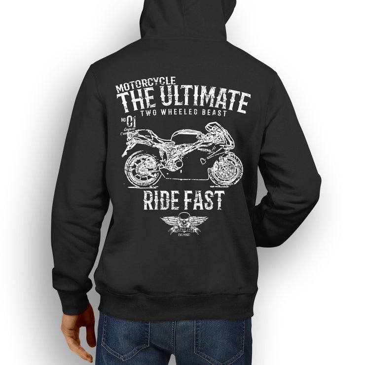 JL Ultimate Illustration For A Ducati 749R Motorbike Fan Hoodie