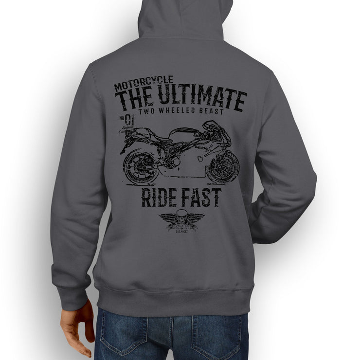 JL Ultimate Illustration For A Ducati 749R Motorbike Fan Hoodie