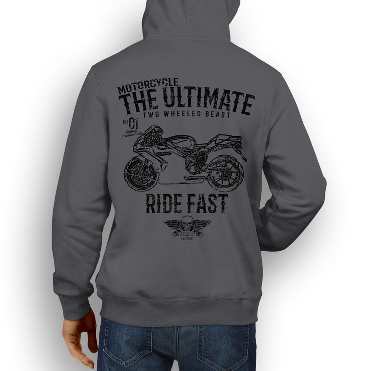 JL Ultimate Illustration For A Ducati 749S Motorbike Fan Hoodie