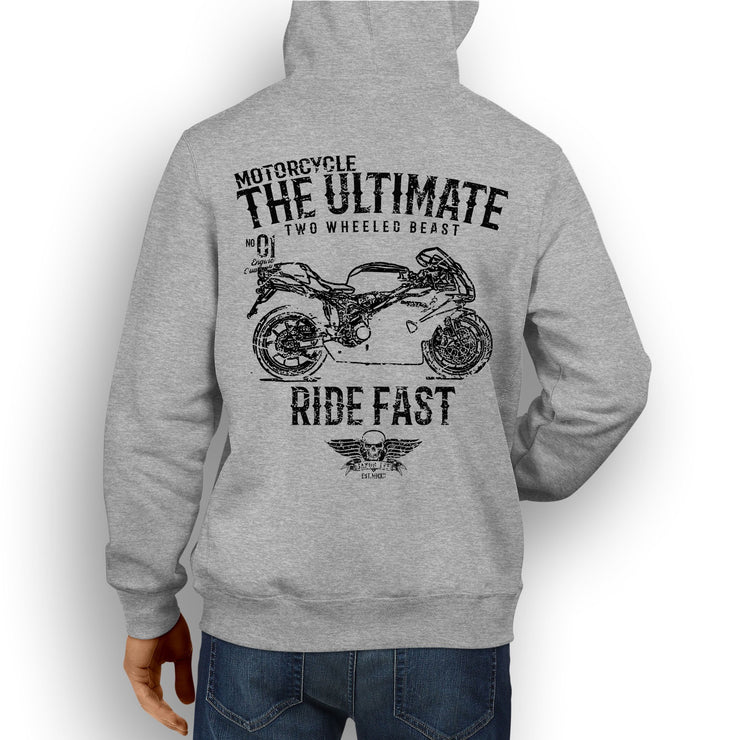 JL Ultimate Illustration For A Ducati 749R Motorbike Fan Hoodie