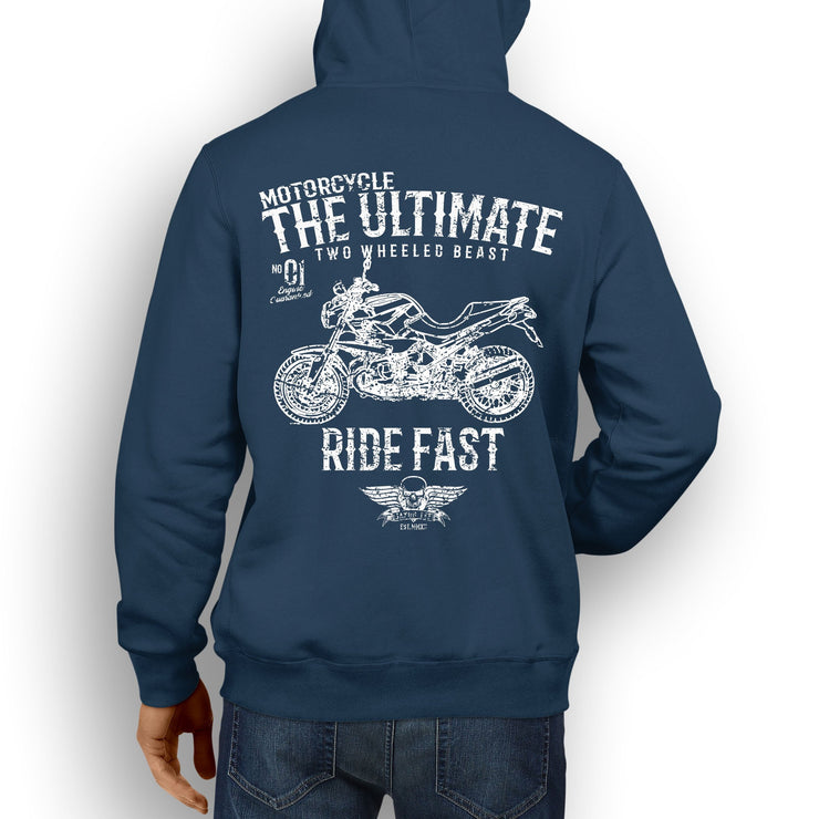 JL Ultimate Illustration For A BMW R1200R 2012 Motorbike Fan Hoodie