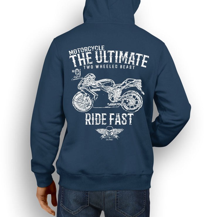 JL Ultimate Illustration For A Ducati 749S Motorbike Fan Hoodie