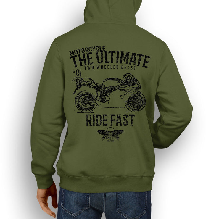 JL Ultimate Illustration For A Ducati 749R Motorbike Fan Hoodie