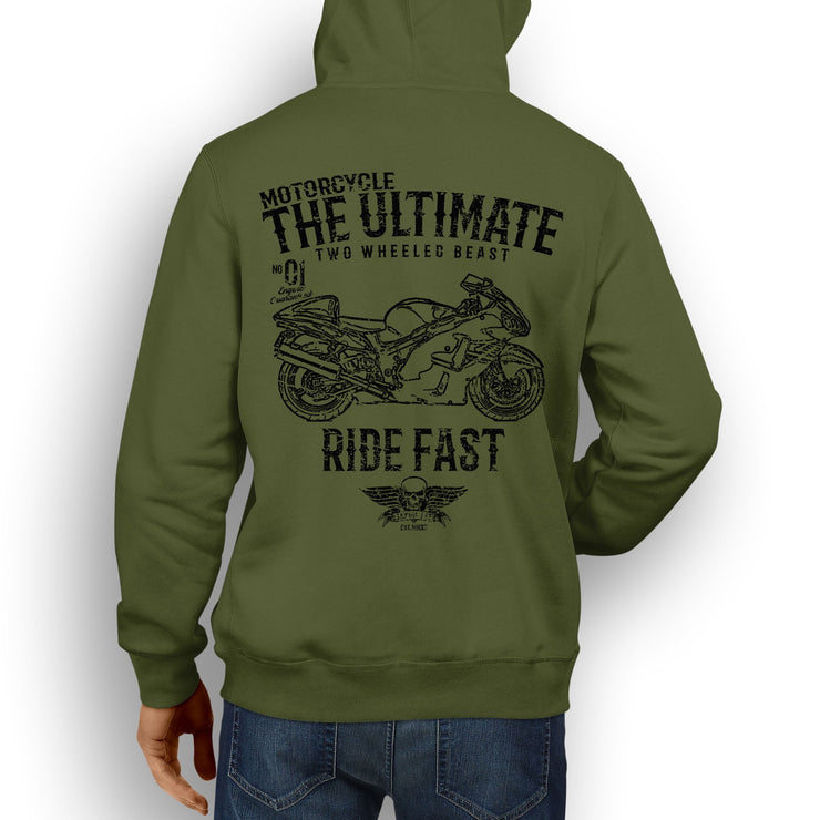 JL Ultimate Illustration For A Suzuki Hayabusa GSX 1300R Motorbike Fan Hoodie