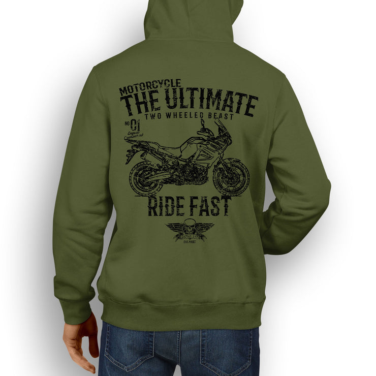 JL Ultimate Illustration For A Yamaha Super-Tenere 2017 Motorbike Fan Hoodie