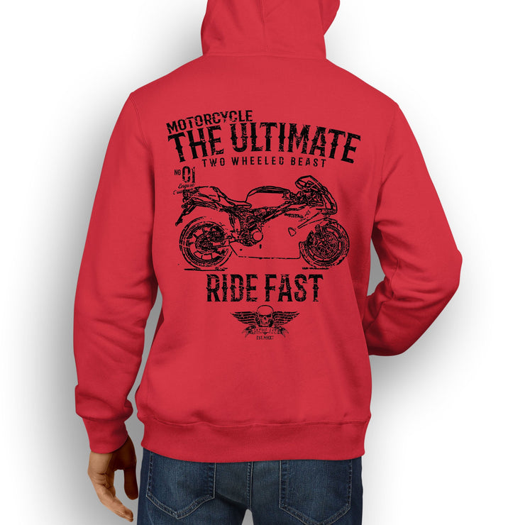 JL Ultimate Illustration For A Ducati 749R Motorbike Fan Hoodie