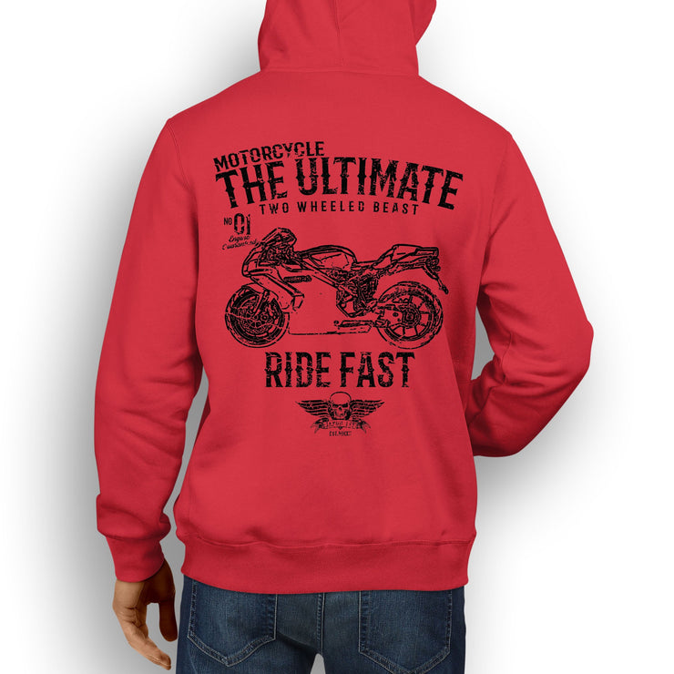 JL Ultimate Illustration For A Ducati 749S Motorbike Fan Hoodie