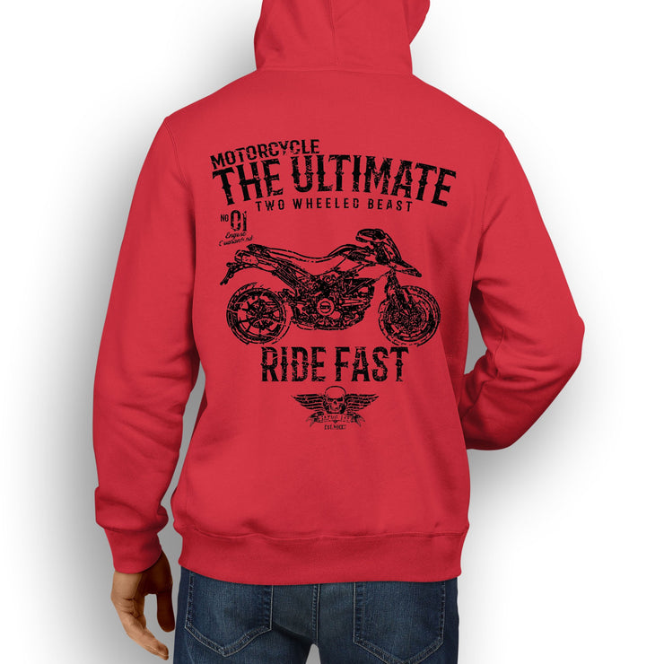 JL Ultimate Illustration For A Ducati Hypermotard 796 Motorbike Fan Hoodie