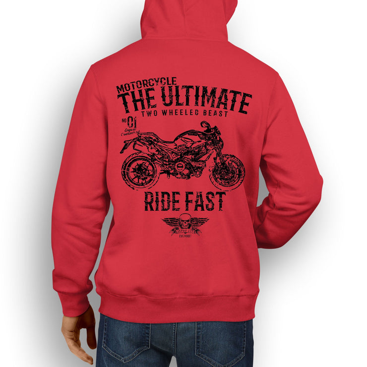 JL Ultimate Illustration For A Ducati Monster 796 Motorbike Fan Hoodie