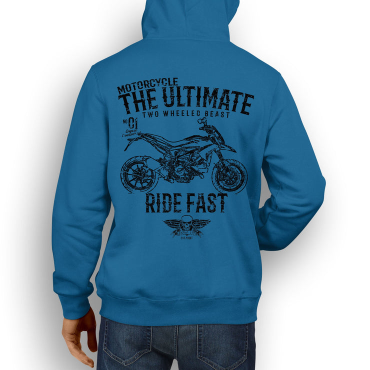 JL Ultimate Illustration For A Ducati Hypermotard Motorbike Fan Hoodie