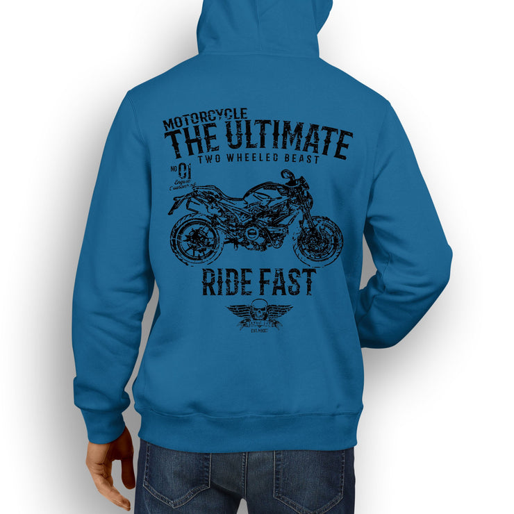 JL Ultimate Illustration For A Ducati Monster 796 Motorbike Fan Hoodie