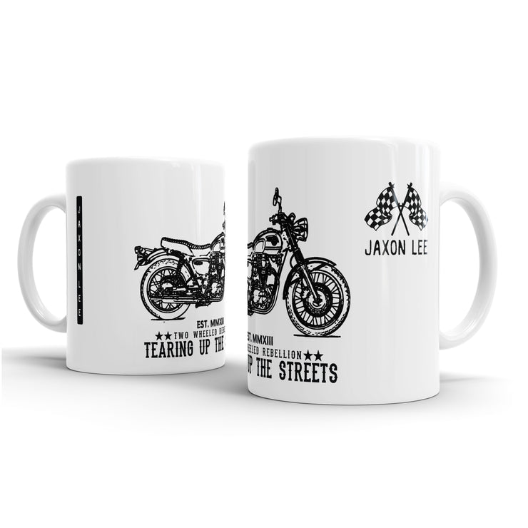 JL Illustration For A Kawasaki W800 Motorbike Fan – Gift Mug