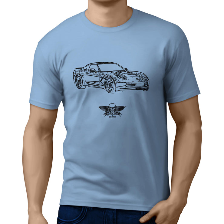 Jaxon Lee Illustration for a Chevrolet Corvette C7 Stingray fan T-shirt