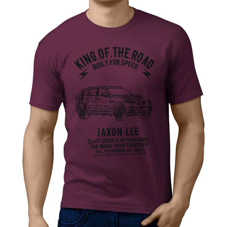 JL King Illustration for a Jaguar F-Pace Motorcar fan T-shirt