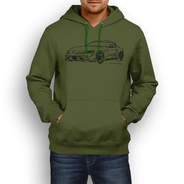 JL Illustration For A Toyota Supra Motorcar Fan Hoodie