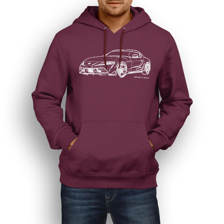 JL Illustration For A Toyota Supra Motorcar Fan Hoodie