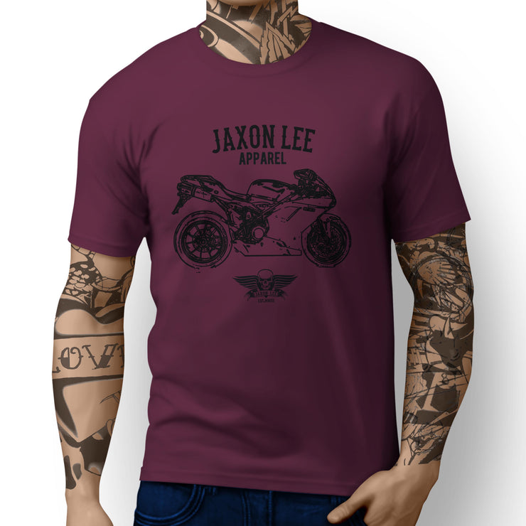 Jaxon Lee Illustration For A Ducati 1198 Motorbike Fan T-shirt