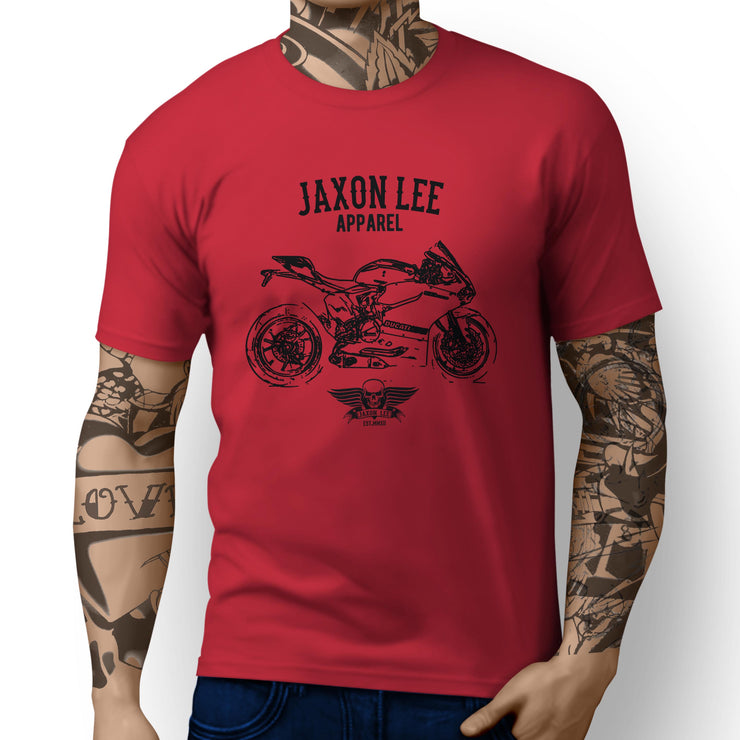 Jaxon Lee Illustration For A Ducati 1199 Panigale R Motorbike Fan T-shirt