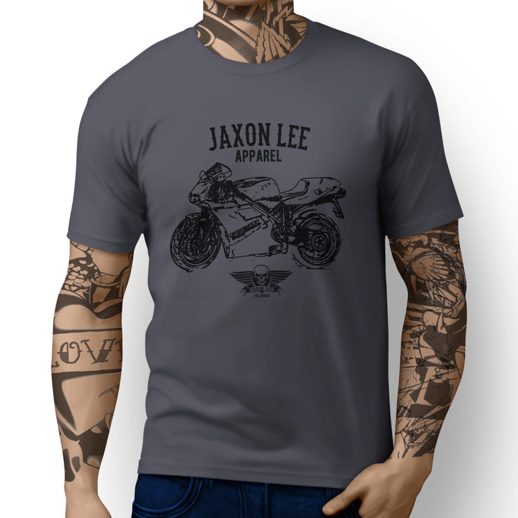 Jaxon Lee Illustration For A Ducati 748 Motorbike Fan T-shirt