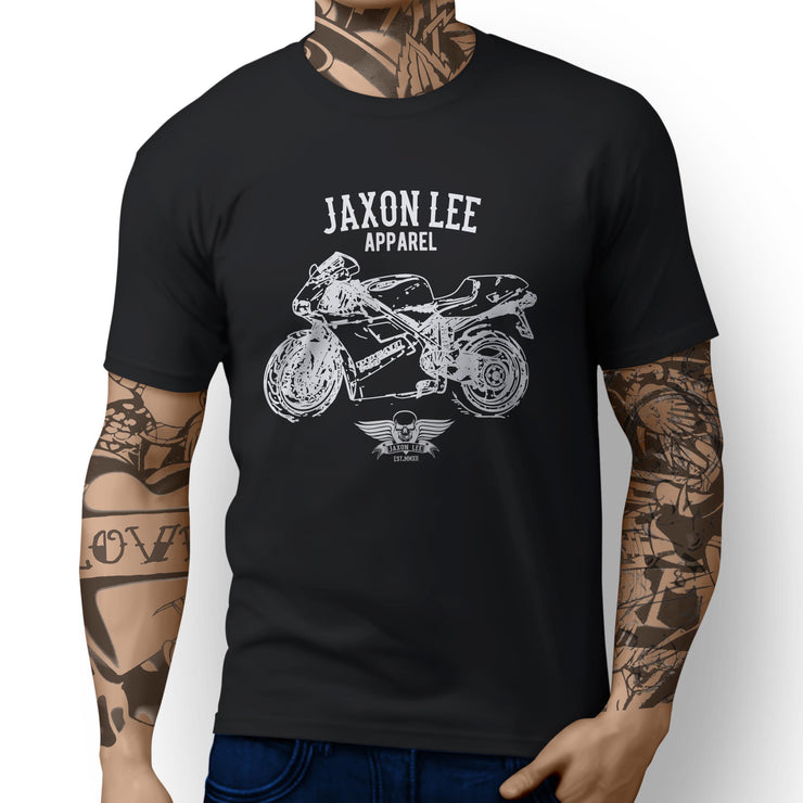 Jaxon Lee Illustration For A Ducati 748 Motorbike Fan T-shirt