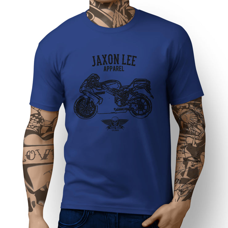 Jaxon Lee Illustration For A Ducati 749 Motorbike Fan T-shirt