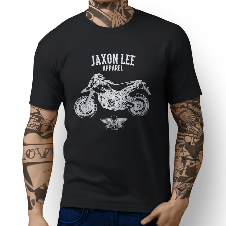 Jaxon Lee Illustration For A Ducati Hypermotard 1100EVO Motorbike Fan T-shirt