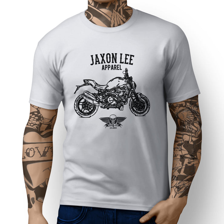 Jaxon Lee Illustration For A Ducati Monster 1200 Motorbike Fan T-shirt