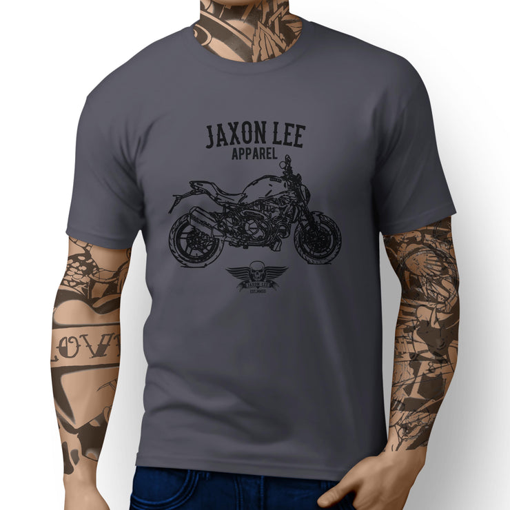 Jaxon Lee Illustration For A Ducati Monster 1200 Motorbike Fan T-shirt