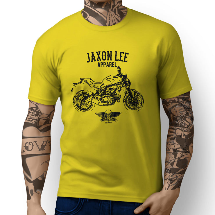 Jaxon Lee Illustration For A Ducati Monster 797 Motorbike Fan T-shirt