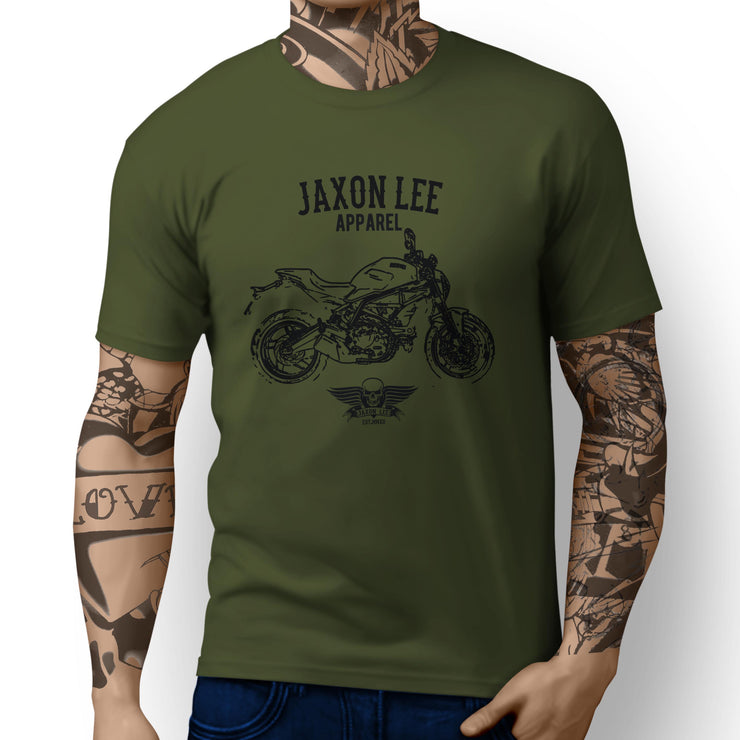 Jaxon Lee Illustration For A Ducati Monster 797 Motorbike Fan T-shirt