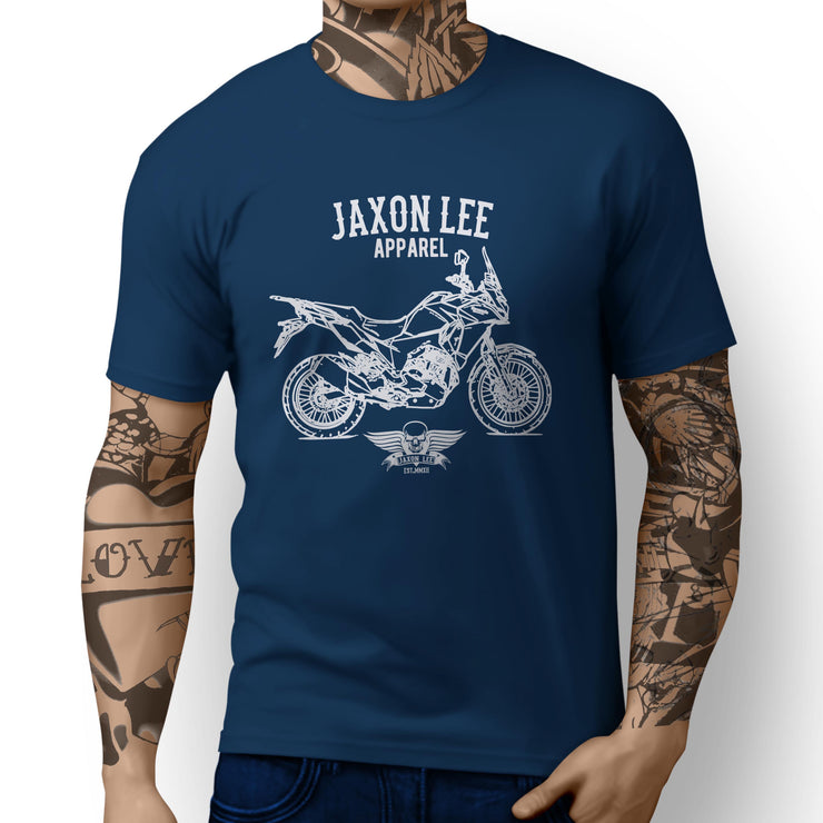 Jaxon Lee Illustration For A Kawasaki Versys X300 Motorbike Fan T-shirt