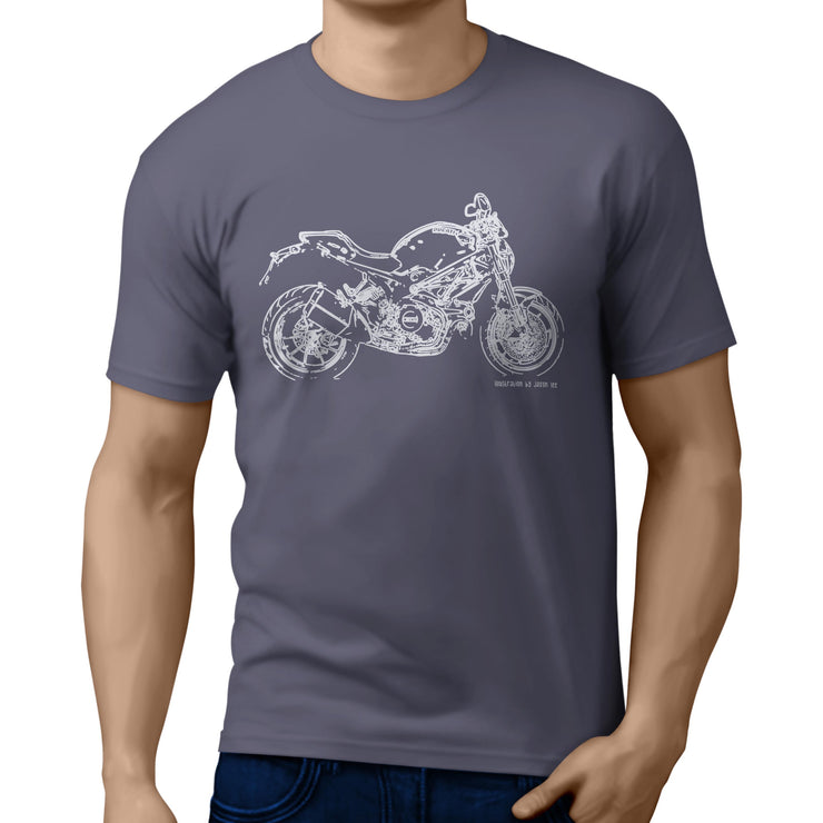 JL Illustration For A Ducati Monster 1100 EVO Motorbike Fan T-shirt