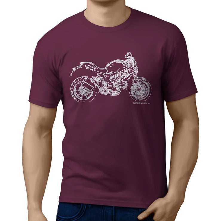 JL Illustration For A Ducati Monster 1100 EVO Motorbike Fan T-shirt
