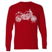 JL Illustration For A Ducati Monster 1200 Motorbike Fan LS-Tshirt