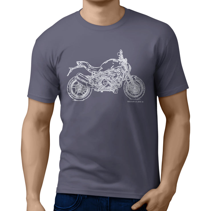 JL Illustration For A Ducati Monster 1200 Motorbike Fan T-shirt